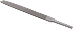Value Collection - 6" Long, Bastard Cut, Mill American-Pattern File - Single Cut, 7/64" Overall Thickness - Apex Tool & Supply