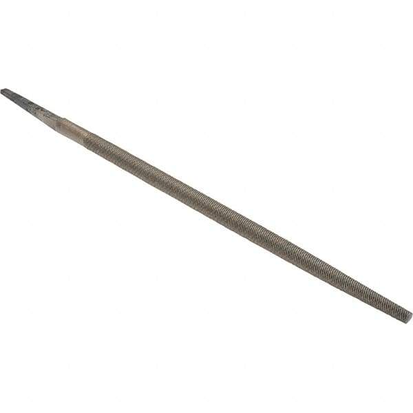 Value Collection - 10" Long, Bastard Cut, Round American-Pattern File - Double Cut - Apex Tool & Supply