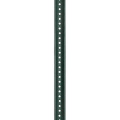 Nucor - 6' High, Powder Coated Traffic Sign Post - Steel, 3/8" Hole Diam, Green - Apex Tool & Supply