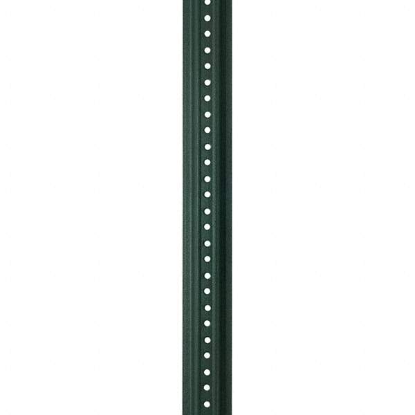 Nucor - 12' High, Powder Coated Traffic Sign Post - Steel, 3/8" Hole Diam, Green - Apex Tool & Supply