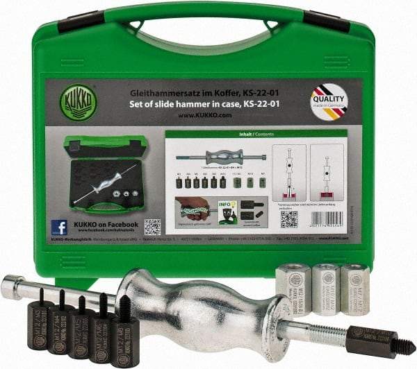 KUKKO - 10 Piece, Slide Hammer Set - 1 Jaws, 9" OAL - Apex Tool & Supply
