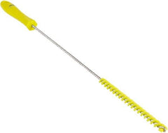 Vikan - 0.4" Diam Polyester Valve Brush - 19-5/8" OAL, 5-11/16" Head Length, Polypropylene & Stainless Steel Handle - Apex Tool & Supply