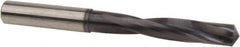 Accupro - 37/64" 140° Solid Carbide Jobber Drill - TiAlN Finish, Right Hand Cut, Spiral Flute, Straight Shank, 5-1/4" OAL, Special Type Point - Apex Tool & Supply