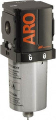 ARO/Ingersoll-Rand - 1/4" Port Coalescing Filter - Metal Bowl, Manual Drain, 250 Max psi, 0.3 Micron Rating, 1.575" Long x 1.811" Wide x 4.303" High - Apex Tool & Supply