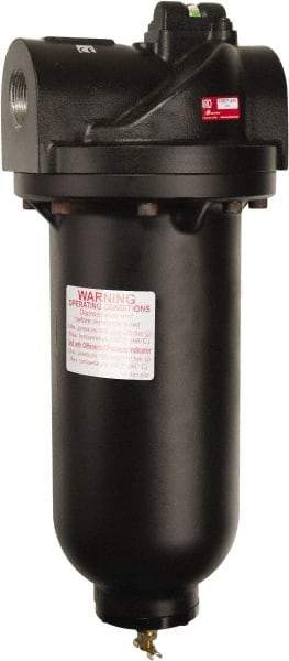ARO/Ingersoll-Rand - 1-1/2" Port Coalescing Filter - Metal Bowl, Automatic Drain, 300 Max psi, 0.01 Micron Rating, 7.8" Long x 7-3/4" Wide x 18.52" High - Apex Tool & Supply
