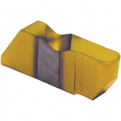Tool-Flo - 4094FLRD Grade AC3R, 4.8mm Cutting Width Carbide Grooving Insert - 1/2" Max Depth of Cut, Left Hand, 3/32" Corner Radius, TiAlN Finish - Apex Tool & Supply