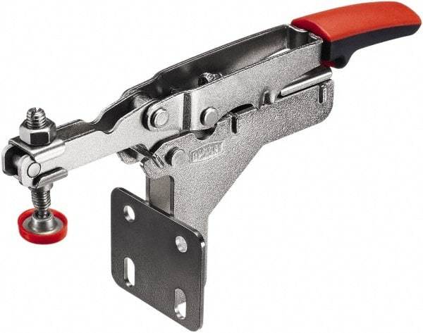 Bessey - 450 Lb Holding Capacity, Horizontal Handle, Manual Hold Down Toggle Clamp - U-Bar, Flanged Base, Carbon Steel - Apex Tool & Supply