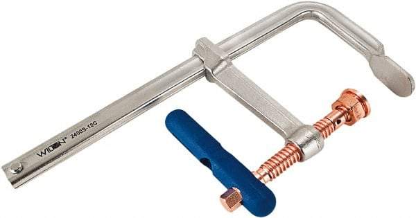 Wilton - 5-1/2" Deep Throat, 12" Max Capacity, Standard Sliding Arm Clamp - 2,660 Lb Clamping Pressure - Apex Tool & Supply