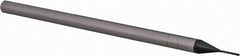 Accupro - 0.02" Diam, 0.16" LOC, 3 Flute Solid Carbide Ball End Mill - AlTiN Finish, Single End, 2-1/2" OAL, 1/8" Shank Diam, Spiral Flute - Apex Tool & Supply