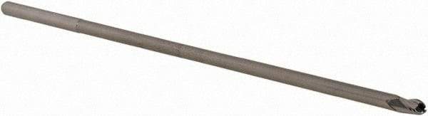Accupro - 1/8" Diam, 3/16" LOC, 3 Flute Solid Carbide Ball End Mill - Uncoated, Single End, 4" OAL, 1/8" Shank Diam, Spiral Flute - Apex Tool & Supply