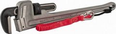 Proto - 24" Aluminum Tethered Straight Pipe Wrench - 4" Pipe Capacity - Apex Tool & Supply