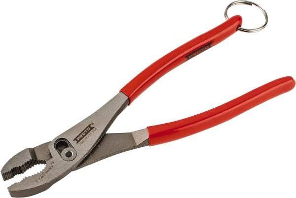 Proto - 10" OAL, 2-11/64" Jaw Length, 1-13/32" Jaw Width, Tethered, Slip Joint Pliers - 2 Positions, Slip Joint Head, Slip Joint Plier Tool - Apex Tool & Supply