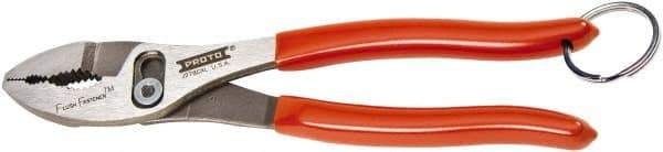 Proto - 8" OAL, 2-3/32" Jaw Length, 1-5/16" Jaw Width, Tethered, Slip Joint Pliers - 2 Positions, Slip Joint Head, Slip Joint Plier Tool - Apex Tool & Supply
