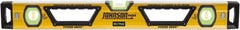 Johnson Level & Tool - Magnetic 24" Long 3 Vial Box Beam Level - Aluminum, Yellow, 2 Plumb & 1 Level Vials - Apex Tool & Supply