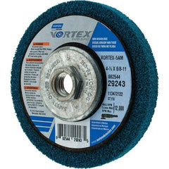 Norton - 4-1/2" Diam, 1/2" Face Width, Medium Grade, Aluminum Oxide Deburring Wheel - Apex Tool & Supply