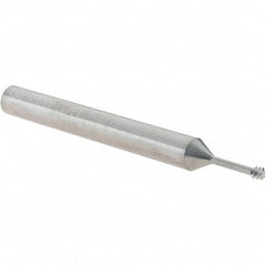 Scientific Cutting Tools - #6-32 UNC, 0.1" Cutting Diam, 3 Flute, Solid Carbide Helical Flute Thread Mill - Internal Thread, 0.4" LOC, 2-1/2" OAL, 1/4" Shank Diam - Apex Tool & Supply