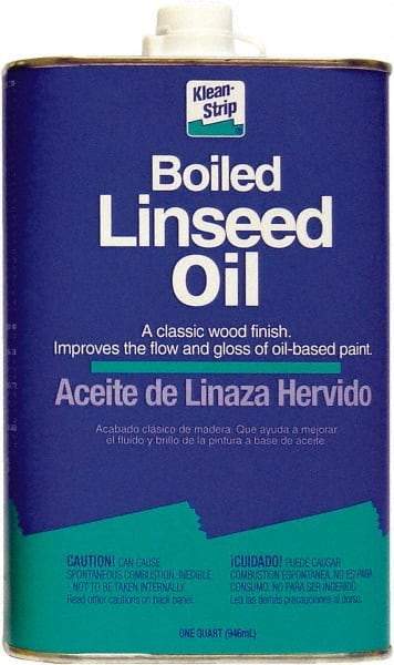Klean-Strip - 1 Qt Metal Can Clear Wood Stain - Boiled Linseed Oil-Based, 0 g/L VOC Content - Apex Tool & Supply