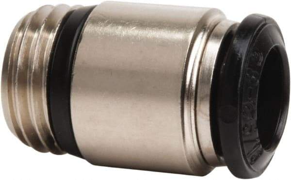 Value Collection - 8mm Outside Diam, 1/8 Universal, Nickel Plated Brass Push-to-Connect Tube Male Connector with Internal Hex - 250 Max psi, Tube to Universal Thread Connection, Buna O-Ring - Apex Tool & Supply