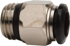 Value Collection - 4mm Outside Diam, 1/8 Universal, Nickel Plated Brass Push-to-Connect Tube Male Connector - 250 Max psi, Tube to Universal Thread Connection, Buna O-Ring - Apex Tool & Supply