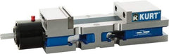 Kurt - 4" Jaw Width, 6" Jaw Opening Capacity, Horizontal Stationary Machine Vise - Reverse Hydraulic Operation, 7,800 Lb Capacity, 1 Station, 13.985" Long x 3.4900" High x 1-15/64" Deep, 1.235" Jaw Height, Ductile Iron - Apex Tool & Supply