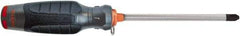 Proto - #3, 10-3/8" OAL, Tethered Phillips Screwdriver - 6" Blade Length, Round Shank, Ergonomic Handle - Apex Tool & Supply