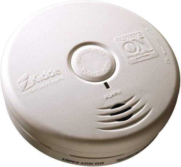 Kidde - 1.6 Inch Long x 5.22 Inch Wide x 5.22 Inch Diameter, Smoke Alarm - 85 dB Decibel Rating, Lithium Battery Included, Wall or Indicating Light, Tamper Resistant - Apex Tool & Supply