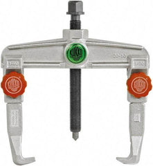 KUKKO - 2 Jaw, 1-7/16" to 4-3/4" Spread, 5 Ton Capacity, Reversible Puller - 3.94" Reach, 7-3/4" Long, For Gears, Bearings, Pulleys, Bushings, Seals - Apex Tool & Supply