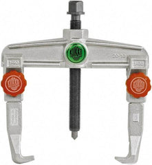 KUKKO - 2 Jaw, 1-7/16" to 3-9/16" Spread, 5 Ton Capacity, Reversible Puller - 3.94" Reach, 8" Long, For Gears, Bearings, Pulleys, Bushings, Seals - Apex Tool & Supply