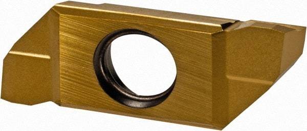 Iscar - 22SCIR Grade IC1008, Carbide Grooving Insert - 3.8mm Max Depth of Cut, 0.1mm Corner Radius, TiAlN/TiN Finish - Apex Tool & Supply