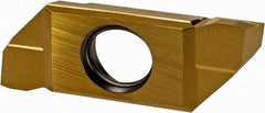 Iscar - 22SCIR Grade IC1008, Carbide Grooving Insert - 3.8mm Max Depth of Cut, 0.1mm Corner Radius, TiAlN/TiN Finish - Apex Tool & Supply