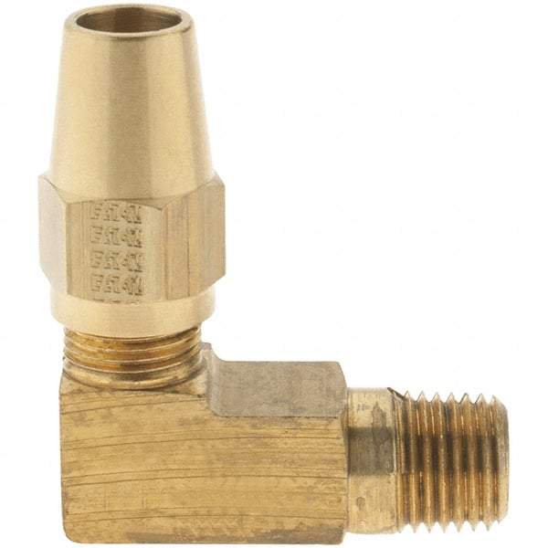 Eaton - 3/8" OD, Brass Male Elbow - Comp x MNPT Ends - Apex Tool & Supply