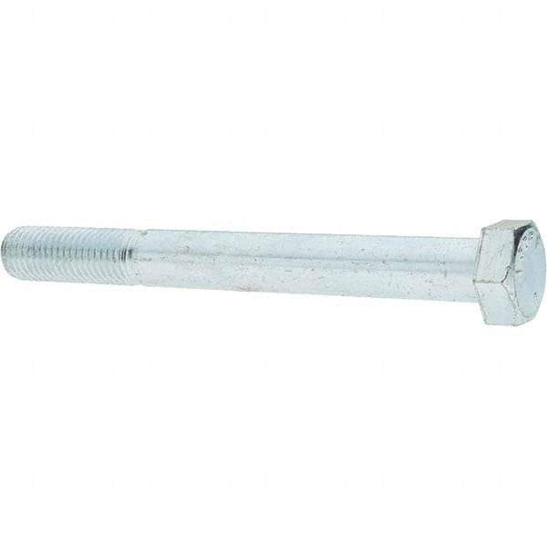 Value Collection - 3/4-10 UNC, 7" Length Under Head Hex Head Cap Screw - Partially Threaded, Grade 5 Steel, Zinc-Plated Finish, 1-1/8" Hex - Apex Tool & Supply