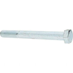 Value Collection - 3/4-10 UNC, 7" Length Under Head Hex Head Cap Screw - Partially Threaded, Grade 5 Steel, Zinc-Plated Finish, 1-1/8" Hex - Apex Tool & Supply