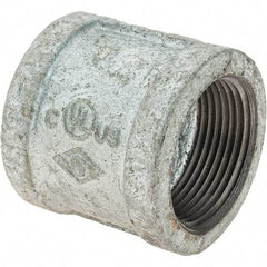 Value Collection - Class 150, 1-1/4" Galvanized Pipe Coupling (Right Hand) - Threaded, Malleable Iron - Apex Tool & Supply