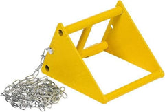 Vestil - 9-13/16" Wide x 8-1/4" High x 9-15/16" Deep, Steel Wheel Chock - Apex Tool & Supply