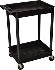Luxor - 300 Lb Capacity, 24" Wide x 18" Long x 37" High Shelf Cart - 2 Shelf, Plastic - Apex Tool & Supply