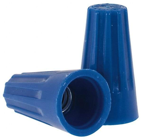 Ideal - 2, 22 to 3, 16 AWG, 300 Volt, Flame Retardant, Standard Twist on Wire Connector - Blue, 221°F - Apex Tool & Supply
