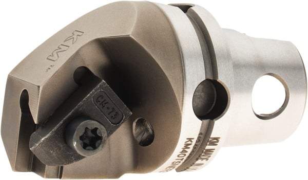 Kennametal - NG3L Insert, 40mm Head Length, Modular Grooving Cutting Unit Head - Right Hand Cut, System Size KM40, Through Coolant, Series Top Notch - Apex Tool & Supply