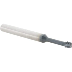 Iscar - 1/4-20 UNC, 0.187" Cutting Diam, 3 Flute, Solid Carbide Helical Flute Thread Mill - Internal Thread, 3/4" LOC, 2-1/2" OAL, 1/4" Shank Diam - Apex Tool & Supply