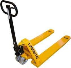 Lift-Rite - 8,000 Lb Capacity, 8" Lift Industrial Pallet Truck - 3-1/4" Min Lift Height, 48" Fork Length x 7" Fork Width, 27" Overall Width - Apex Tool & Supply