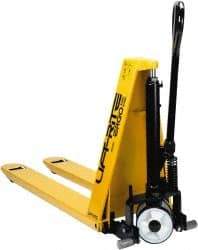 Lift-Rite - 3,000 Lb Capacity, 31-1/2" Lift Industrial Pallet Truck - 3-1/4" Min Lift Height, 48" Fork Length x 7" Fork Width, 27" Overall Width - Apex Tool & Supply