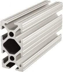 80/20 Inc. - 72 Inches Long x 1 Inch Wide x 2 Inches High, T Slotted Aluminum Extrusion - 0.7914 Square Inches, Clear Anodized Finish - Apex Tool & Supply