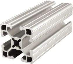80/20 Inc. - 72 Inches Long x 1-1/2 Inches Wide x 1-1/2 Inches High, T Slotted Aluminum Extrusion - 0.7938 Square Inches, Clear Anodized Finish - Apex Tool & Supply