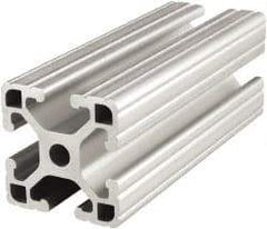 80/20 Inc. - 72 Inches Long x 1-1/2 Inches Wide x 1-1/2 Inches High, T Slotted Aluminum Extrusion - 0.8986 Square Inches, Clear Anodized Finish - Apex Tool & Supply