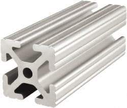 80/20 Inc. - 72 Inches Long x 1-1/2 Inches Wide x 1-1/2 Inches High, T Slotted Aluminum Extrusion - 1.154 Square Inches, Clear Anodized Finish - Apex Tool & Supply