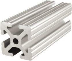 80/20 Inc. - 72 Inches Long x 1-1/2 Inches Wide x 1-1/2 Inches High, T Slotted Aluminum Extrusion - 1.154 Square Inches, Clear Anodized Finish - Apex Tool & Supply