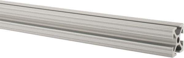 80/20 Inc. - 72 Inches Long x 1 Inch Wide x 1 Inch High, T Slotted Aluminum Extrusion - 0.4379 Square Inches, Clear Anodized Finish - Apex Tool & Supply