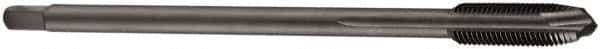 DORMER - M6x0.75 Metric Fine, 3 Flute, Oxide Finish, Cobalt Spiral Point Tap - Plug Chamfer, Right Hand Thread, 80mm OAL, 15mm Thread Length, 4.5mm Shank Diam, 6H Class of Fit, Series EP11 - Exact Industrial Supply