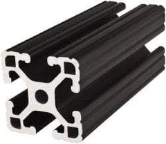 80/20 Inc. - 145 Inches Long x 1-1/2 Inches Wide x 3 Inches High, T Slotted Aluminum Extrusion - 1.7288 Square Inches, Black Anodized Finish - Apex Tool & Supply