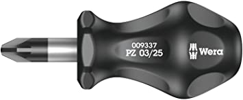 Wera 05009337001 Stubby/Carburettor screwdriver PZ03x25mm,Multi-colour - Apex Tool & Supply